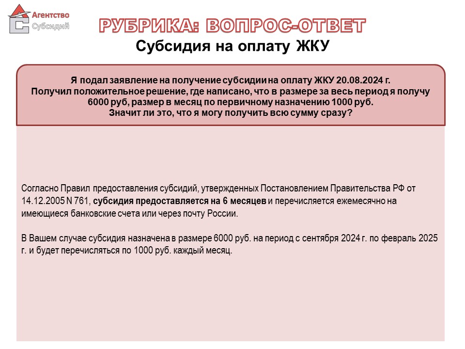 Read more about the article Субсидия на оплату ЖКУ